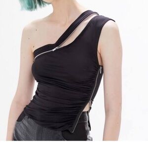 I AM GIA ZIPPER TOP SIZE XS